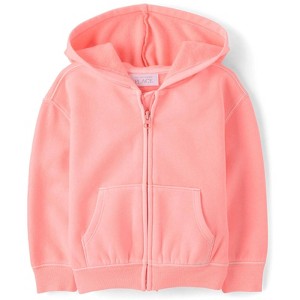 The Children's Place Baby Toddler Active Long Sleeve Garment Dyed Premium Fleece Zip Up Sweatshirt - 1 of 4