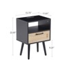 DSVIMOY 15.75" Rattan End Table with Drawer, Modern Nightstand, Side Table for Living Room, Bedroom, Natural, 15.75"*11.81"*22.05" - 3 of 4