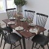 Merrick Lane Rectangular Dining Table - Wood Finish Kitchen Table with Retro Hairpin Legs - image 3 of 4