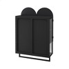 Hrinhom 23.6" W Mirror Cabinet,Modern Metal Bathroom Wall Cabinet with Towel Rack - 3 of 4