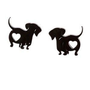 Dachshund Dog Earrings for Women Dixie Love Puppy Stainless Steel Stud Ginger Lyne - 1 of 4