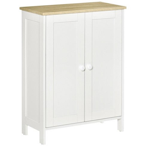 Mueble para TV Homcom 2 estantes+2 armarios+compartimento abierto blanco  52x105x40 cm