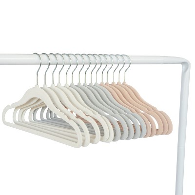 3 Sprouts Assorted Velvet Baby Clothes Hangers - Pack of 30