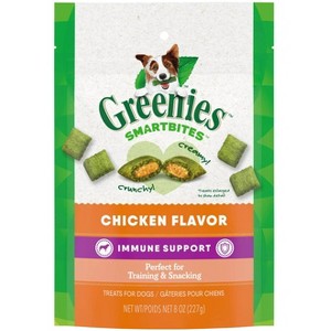 Greenies Smartbites Immune Support Crunchy & Soft Dog Treats, Chicken Flavor, 8 Oz Pack - 1 of 4