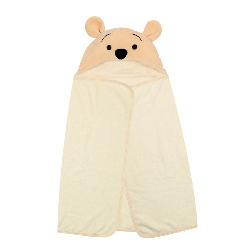 Lambs & Ivy Disney Baby Winnie the Pooh Tan Cotton Hooded Baby Bath Towel, 3 of 6