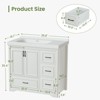 Vynxaria Freestanding Bathroom Vanity with Single Ceramic Sink, 2 Doors and 4 Drawers (Ample Storage), Waterproof, Easy Assembly - 4 of 4