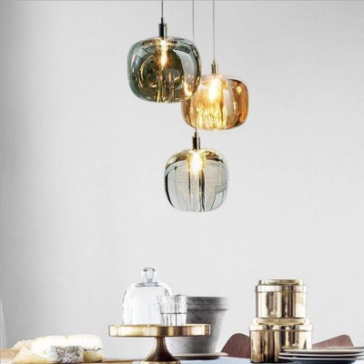 Modern 3-Light Kitchen Chandelier Adjustable Hanging Fixture Bulb Not Included - HOMLUX