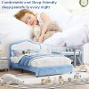 CuisinSmart Upholstered Twin Bed Frame with Storage Drawer, Velvet Bed Frame with Headboard for Girls, Boys, No Box Spring Needed, Noise Free - 4 of 4
