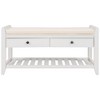 Entryway Storage Bench, Solid Wood Storage Bench with Open Shoe Rack, 2 Drawers, Multipurpose Shoe Bench with Padded Cushion for Hallway - 4 of 4