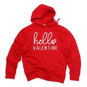 Simply Sage Market Women's Graphic Hoodie Hello Valentine Cursive - 1 of 2