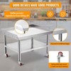 Heavy Duty Stainless Steel Grill Stand Table, Adjustable Legs, 2" Edge Baffle, 36x30in, 1000lb Top Shelf, Commercial Kitchen Workstation - 3 of 4