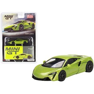 McLaren Artura Flux Green Metallic Limited Edition to 2040 pieces Worldwide 1/64 Diecast Model Car by Mini GT - 1 of 4