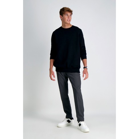 Haggar Men's Cool Right Premium Stretch Slim Fit Flat Front Performance ...