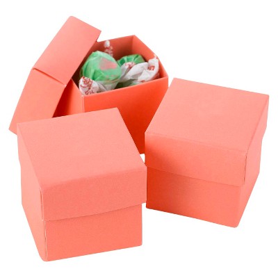  25ct Wedding 2 Piece Favor Box Coral 