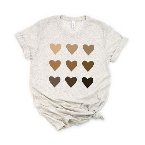 Simply Sage Market Women's Melanin Hearts Short Sleeve Graphic Tee - 1 of 2