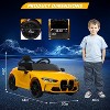 Jojoka 12V Licensed BMW M4 Kids Ride On Car, Electric Vehicle w/Remote Control, 3 Speeds, Bluetooth, MP3, LED Lights - 2 of 4