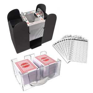 GSE Complete Canasta Card Game Set – 6 Decks, Automatic Shuffler, Revolving Card Holder & 100 Score Pads - 1 of 4