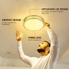 Itopfox Adjustable LED Ceiling Light Fixture with Dimmable Saturn Design, Brushed Nickel Finish for Hallway Bathroom Kitchen or Stairwell, ETL Listed - 2 of 4