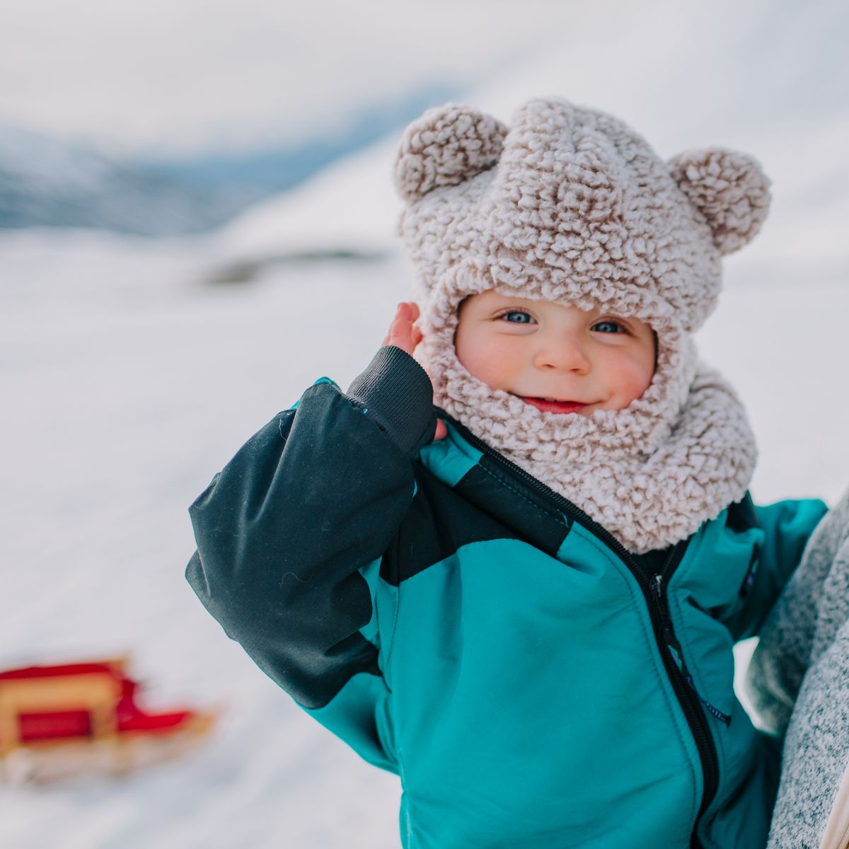 Turtle Fur Kids Comfort Lush Bear Balaclava - Recycled High Pile Fleece Winter Face Mask - thumbnail 5