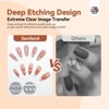 SAVILAND 4-Piece Nail Stamping Plates: Easy French Tip Tools, Stencils for Nail Art, French Manicure, Stripes, Heart, Star Designs, DIY. - 3 of 4