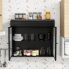Bathroom Cabinet Wall Mounted, Metal Medicine Cabinet with 2 Doors, Wall Mounted Utility Cabinet for Bathroom Laundry Room Kitchen - 2 of 4