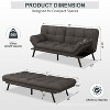 Dyonery 71"  Futon Sofa Bed, Memory Foam Modern Convertible Couch Bed,Folding Futon Sleeper Couch with Compact Living Space - 2 of 4