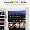 MAYEERTY 47.2'' Wall-Mount/Door-Hanging Jewelry Armoire - Large Capacity, Mirror with 6 LEDs, Lockable Organizer Cabinet - 4 of 4