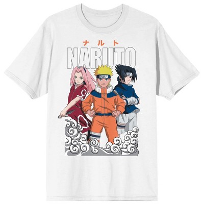 Naruto Classic Group Shot Crew Neck Short Sleeve Women's White T-shirt ...
