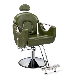 Karl Home Black All Purpose Heavy Duty Reclining Hair Salon Chair with Headrest - 1 of 4