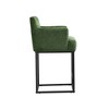 Alilang 20.87 inch Modern Upholstered Counter Chair with Armrests and Metal Frame-Green - image 4 of 4