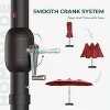 MOEPISY 15ft Outdoor Double Sided Patio Umbrella with Base, Large Patio with Crank Handle,Red - 2 of 4