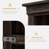 Farmhouse Book Shelf with Door, 5 Tier Wooden Book Case with Storage, 68.7" Tall Display Shelf for Living Room, Home Office - 4 of 4