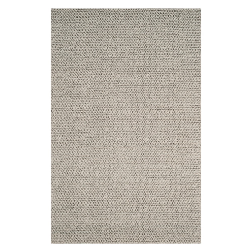 6'x9' Solid Woven Area Rug Silver - Safavieh