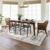Washable Vintage Medallion Rug Non Slip Low Pile Rug Soft Throw Floor Cover Foldable Indoor Carpet for Living Room Bedroom,Brown/9'x12' - 4 of 4