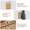 Bamboo Laundry Hamper with Lid, 106l Rectangle Laundry Basket with Removable Liner & Compartments and Handles, Machine Washable Dirty Clothes Hamper - 4 of 4