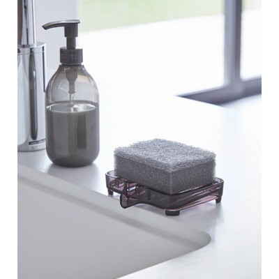 Black Acrylic Self-Draining Soap Tray for Sink Counter