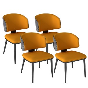 WJShome Dining Chairs Set of 4, Ergonomic Backrest Upholstered Kitchen Chairs for Farmhouse/Living Room/Restaurant - 1 of 4