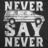 Womens Funny T Shirts Never Say Never Sarcastic Minivan Graphic Tee For Ladies - Crazy Dog Women's T Shirt - 2 of 4