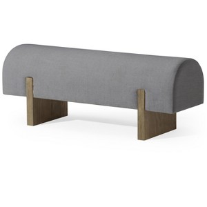 Maven Lane Juno Contemporary Fabric Wooden Bench - 1 of 4