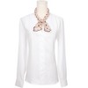 INSPIRE CHIC Women's Polka Dots Chiffon Small Square 1950s Retro Lightweight Soft Sheer Ruffle Scarves 1Pc - 2 of 4