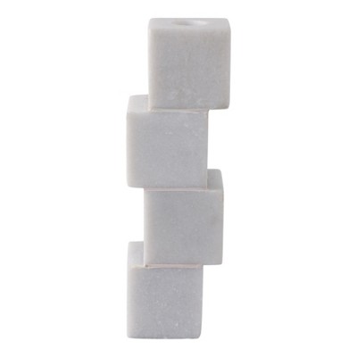 Modern Marble Candle Holder - Handmade Stone Taper Holder for Home, Office, Bedroom & Living Room Decor - Tall Contemporary Design, Elegant Finish