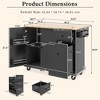 NicBex 1 Drawer Rolling Kitchen Island Cart with Drop Leaf,Kitchen Island on Wheels with Pull Out Cabinet Organizer,Island Table for Kitchen - 3 of 4