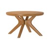 Plank+Beam Cross Leg Modern Coffee Table, 30" Solid Wood Tables for Living Room, Round Center Table - 2 of 4