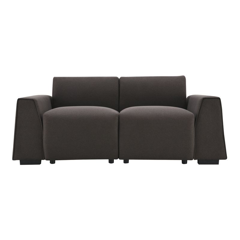 71" Modern Linen Fabric Sofa, Exquisite Wide Armrest Loveseat - ModernLuxe, 4 of 14