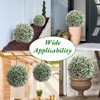21.6" Artificial Topiary Flower Balls, Set of 2 Decorative Topiary Balls Hanging Grass Ball for Home Decor Indoor and Outdoor - 3 of 4