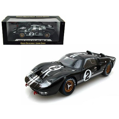 1966 Ford GT-40 MK II #2 Black 1/18 Diecast Model Car by Shelby Collectibles