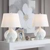 360 Lighting Dobbs 22 1/2" High Small Mid Century Modern Accent Table Lamps Set of 2 White Ceramic Living Room Bedroom Bedside Nightstand House - 2 of 4
