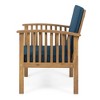 Lyngins 2-Pack Coastal Acacia Wood Outdoor Accent Chairs, Cream Water-Resistant Cushions, Patio Accent Chair, Outdoor Armchair for Backyard/Patio - 4 of 4