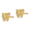 Black Bow Jewelry 10mm Cutout Butterfly Post Earrings in 14k Yellow Gold - 2 of 4