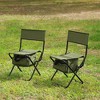 Sevobal Outdoor Portable Chairs 3PCS Folding Table and Chair Set with Storage Bag for Patio Garden Backyard, Multicolored, 27.56"*27.56"*27.56" - 4 of 4